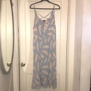Darling roped torrid sky blue feather dress 3x